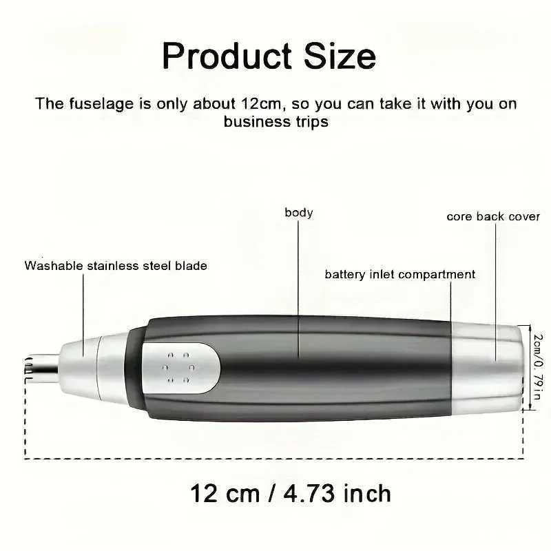 1PC Waterproof Nose Ear Hair Trimmer Multifunctional Beard Trimmer Ideal Shaving Gift for Men M251030