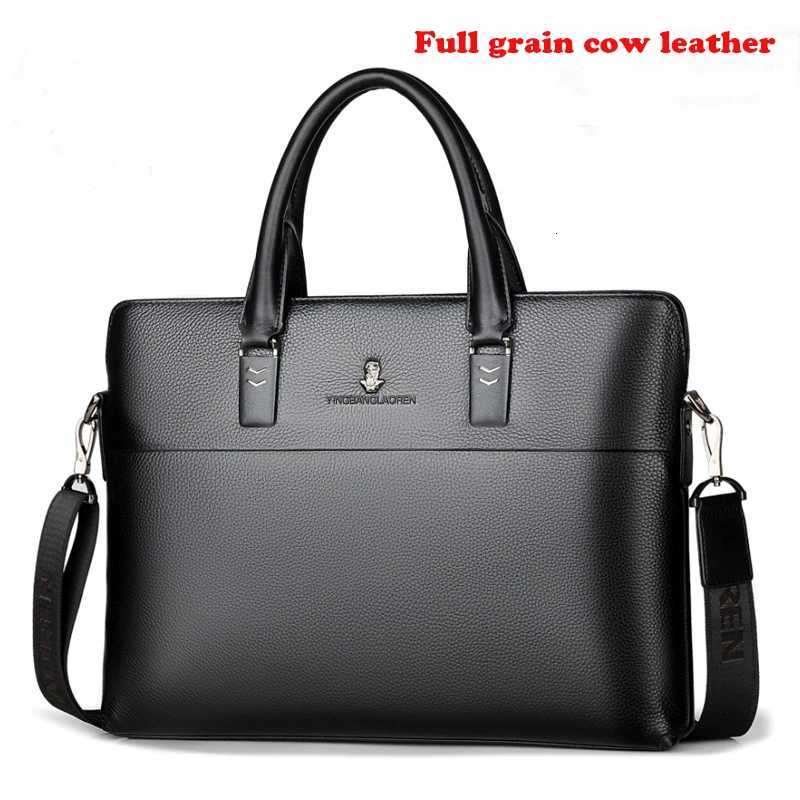 High Capaci Genuine leather Briease for Men Casual Busin Handbag oder Bag File Bag Trendy Double Zipper Top Handle Bag 2025 Y251011