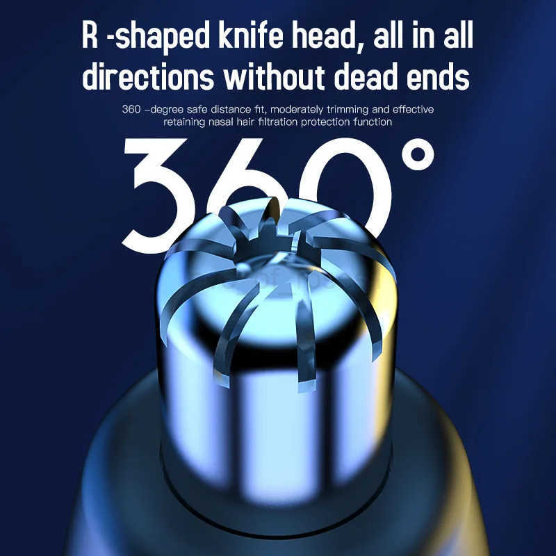 Electric Nose Hair Trimmer For Men High Speed Motor Hair Remover Lips Eyebrows Razor R Type Cutter Head Trimmer for Nose Z251030