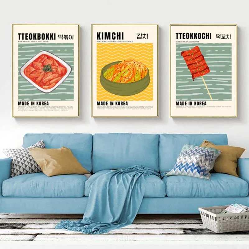 Asian Food Canvas Painting Poster Japanese Ramen Korea Kimchi Cuisine Print Wall Poster Picture for Home Wall Decor C251030