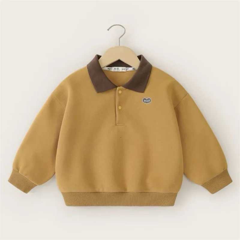 Boys Sweater Kids Polo Collar Pullover Spring Autumn New Childrens Teens LongSleeved Letter Coat Baby Casual Jumper 28 YearsT251030
