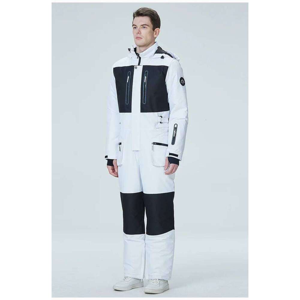 New Fashion One-piece Ski Suit Men Women Winter Windproof Waterproof Skiing Jumpsuit Snowboarding Suits Female Snow Costumes