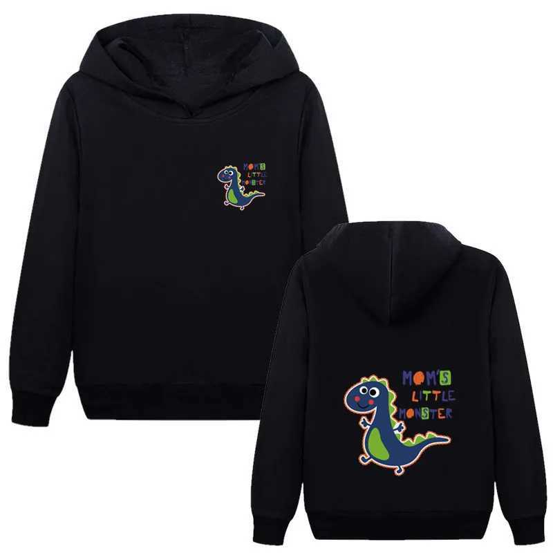 Boys Cartoon Dinosaur Hooded Sweatshirt Kawaii Hoodies Tops Boy Girls Spring Tracksuits Hoody Casual Autumn PulloversT251030