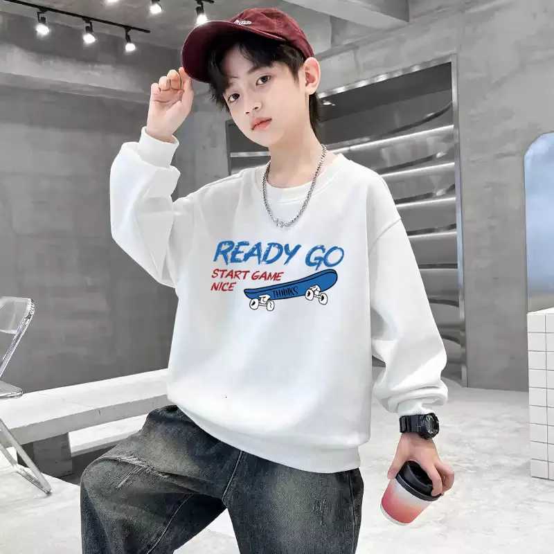 Streetwear Skateboard Sweatshirt Hoodies Autumn Baby Boys Clothing 7 To 14 Years Long Sleeves Tops Pullovers for Kids ClothesT251030