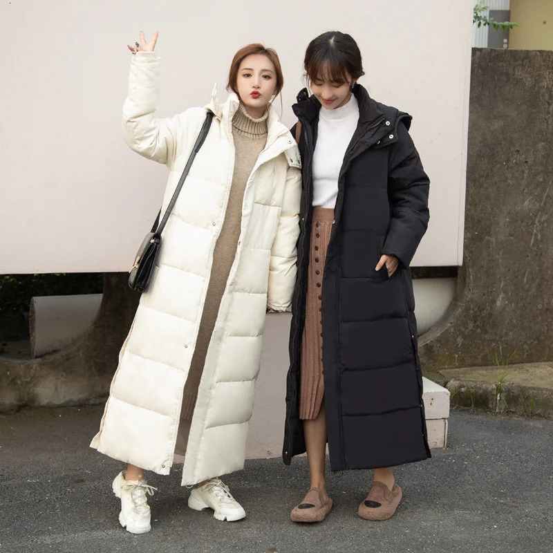 Winter Women Jackets Extra long Parkas Hooded Cotton Padded Female Coat High Quality Warm Outwear Womens Parka Winter Coats 251030