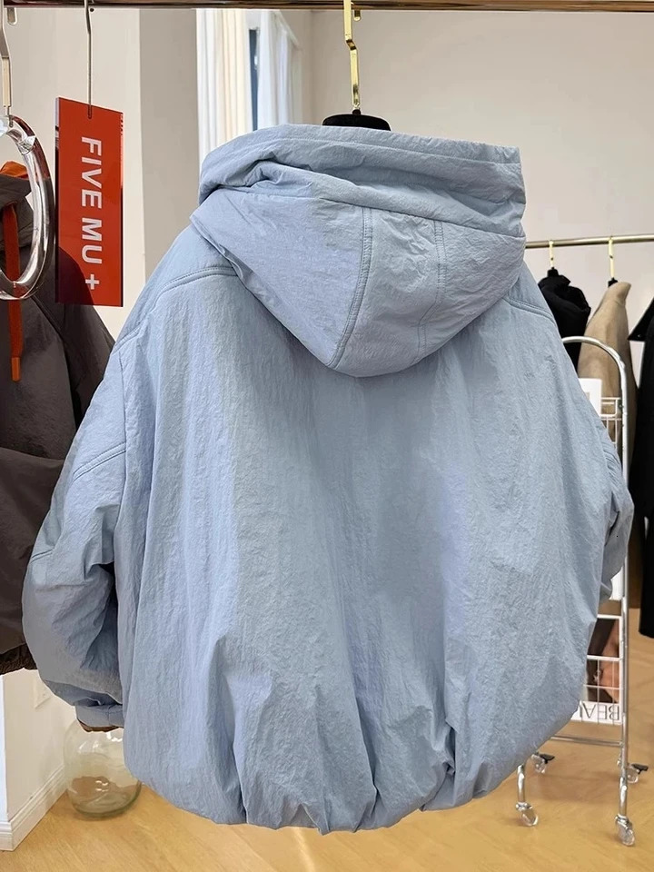 French Style Quilted Hooded LongSleeved Women Cotton Jacket 2025 Autumn Winter Women Cotton Coat Thicked Warm Outwear 251030