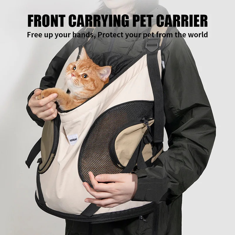 Pet Chest Backpack Front Carrying Tote Backpack Dogs and Cats Breathable Portable Outdoor Bag Shoulder Cat Bag 251030