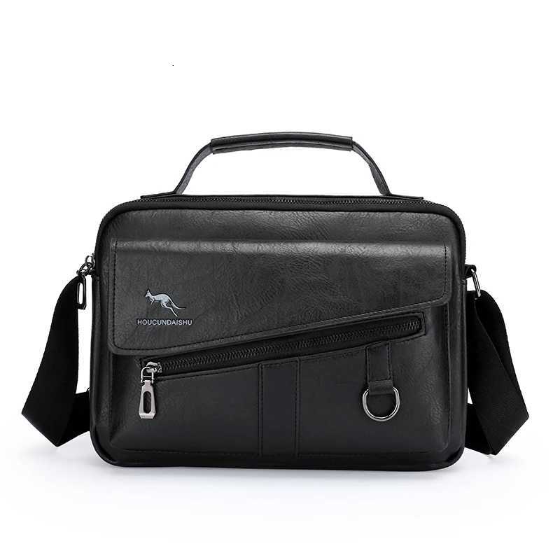 Kangaroo Brand Men Shoder Bag Leather Messenger Bag For Men Off Business Briefcase Small Handbag M Crossbody Side Bags Y251011