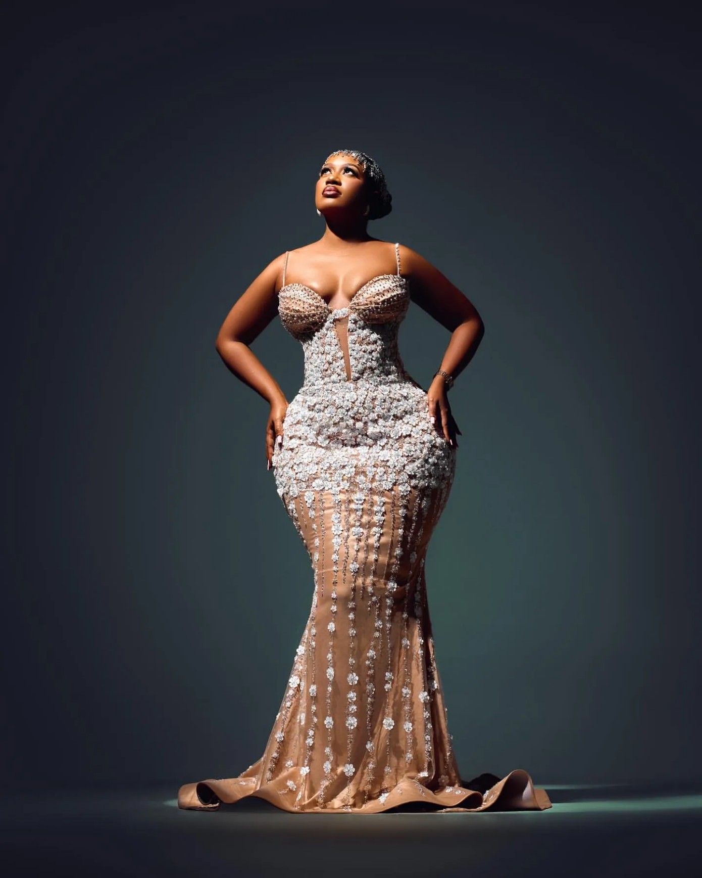 Mermaid Wedding Dresses Plus Size Champagne Illusion Lacefull Beaded Vintage Bridal Gowns Dress