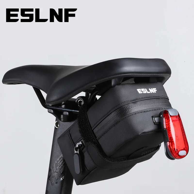 ESLNF Bicycle Bag Saddle Bag Waterproof Large Capacity Tail Rear Cycling Rear Seat Mtb Road Bicycle Storage Bag Bike Accessories H251029