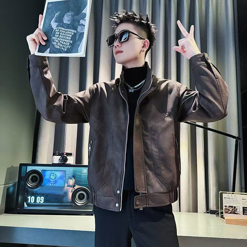 Men's Jacket Coat Spring Autumn 2025 New Men's Double Layer Designer Coat Jacket Stylish Versatile Stand Collar Jacket For Men