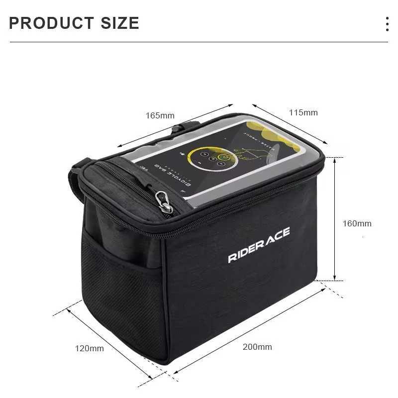 Bicycle Handlebar Bag Bike Frame Front Bag Road Cycling Accessories With Touch Screen Portable Multifunctional Gravel H251029