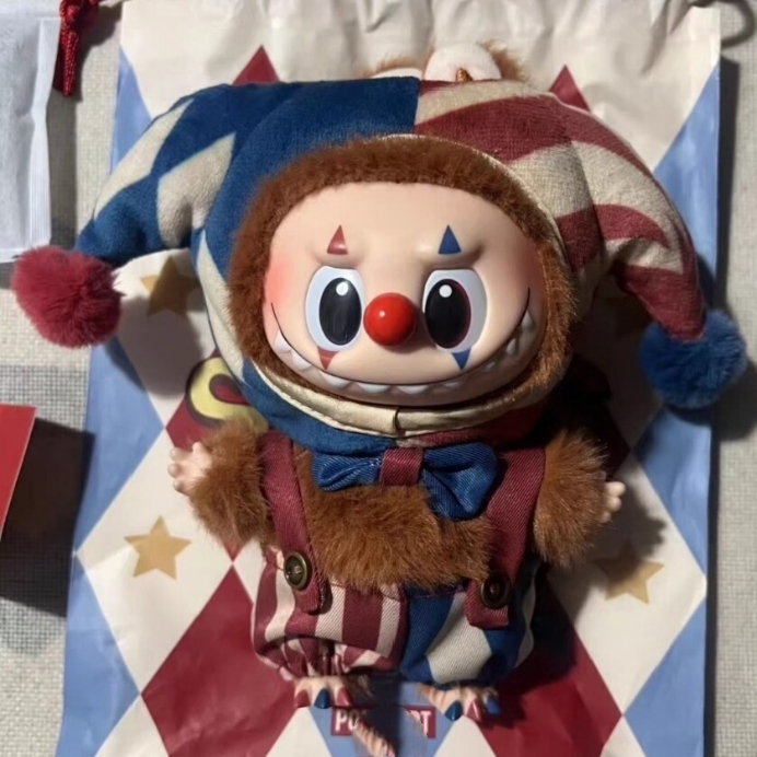 New Arrival PPMT Halloween Why so Serious Series Juggling Clown Mini LABUBU Vinyl Plush Pendant Blind Box Toys