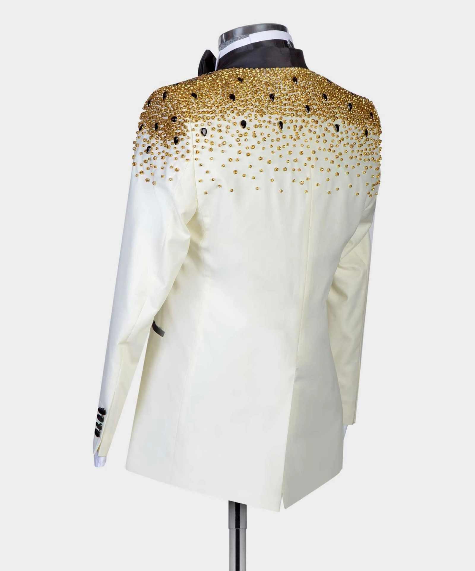 Luxury Crystals Men Suits 2 Pieces Shawl Lapel One Button Pant Sets Formal Occasion Party Customized Tuxedos