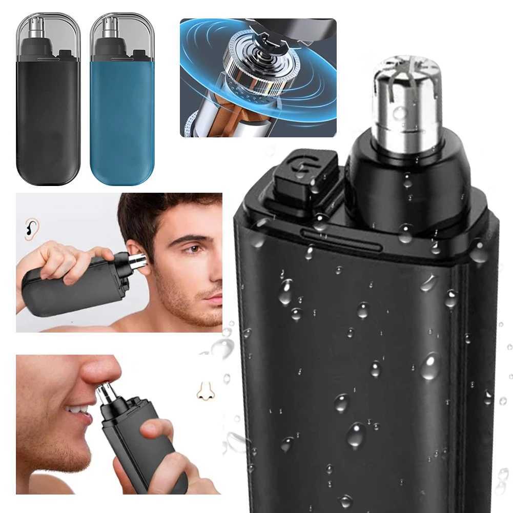 15PCS Electric Painless Nose Hair Clipper 7000 RPM Professional Nose Trimmer DualEdge Blades USB Charging for Face Care M251030