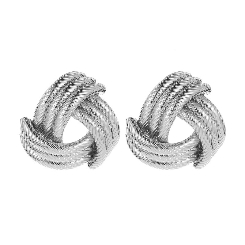 New Exaggerated Earrings Geometric Cross Alloy Pattern Studs Fashion Creative Accessories