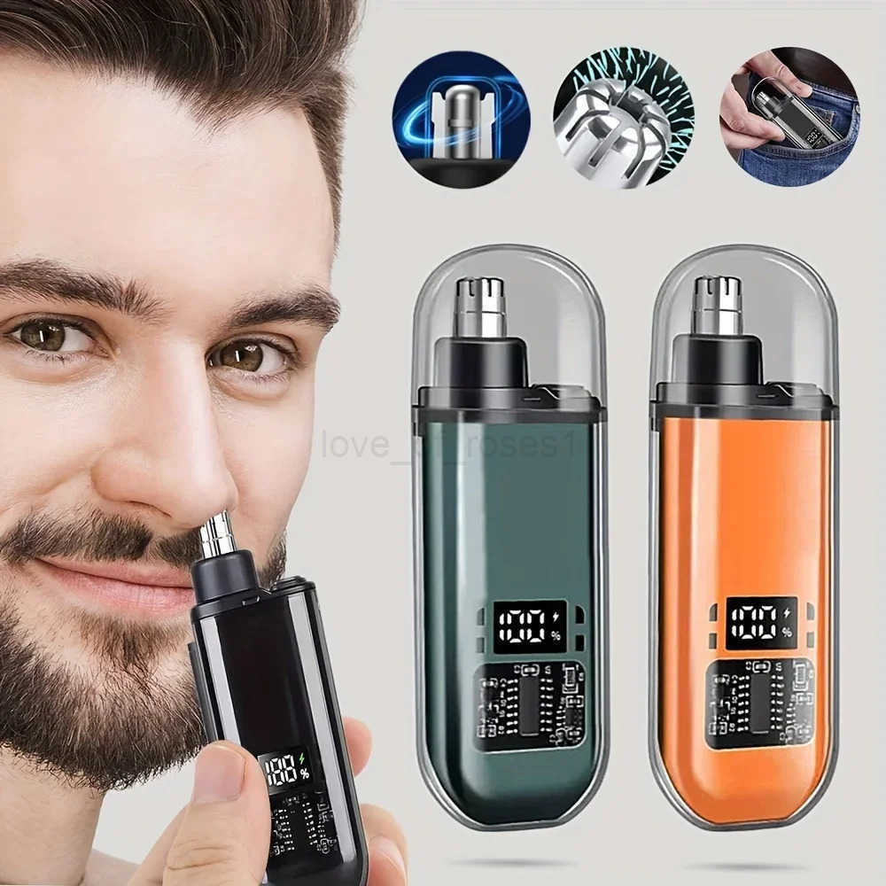 Suitable for men USB charging nose and ear hair trimmer portable electric nose hair clipper mini compact design quick chargin Z251030