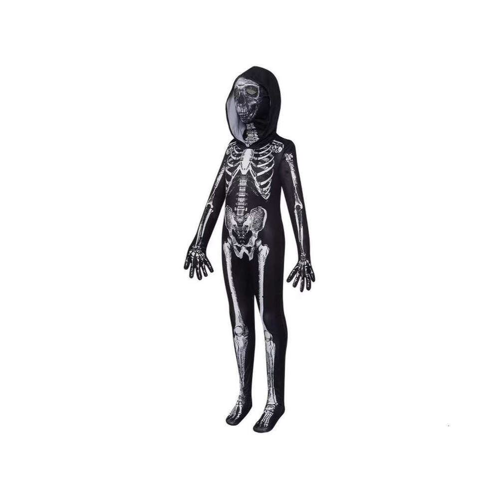 Halloween Skeleton Makeup Ball Tight Cosplay Ghost Costume for Adults Children Men and Women Horror