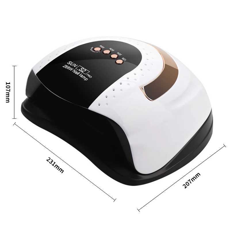 268W Professional UV LED Nail Drying Lamp for Nails Gel Polish Dryer with 4 Timer Setting Auto Sensor Manicure Light Equipment L251030