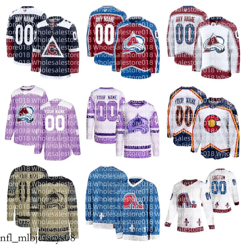 Nathan MacKinnon Colorado Avalanches Hockey Jersey Ross Colton Nikolai Kovalenko Ivan Ivan Josh Manson Joel Kiviranta Logan O'Connors Parker Rantanen MEN nnk
