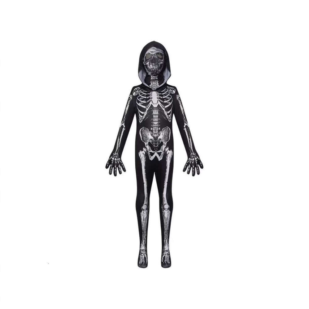 Halloween Skeleton Makeup Ball Tight Cosplay Ghost Costume for Adults Children Men and Women Horror