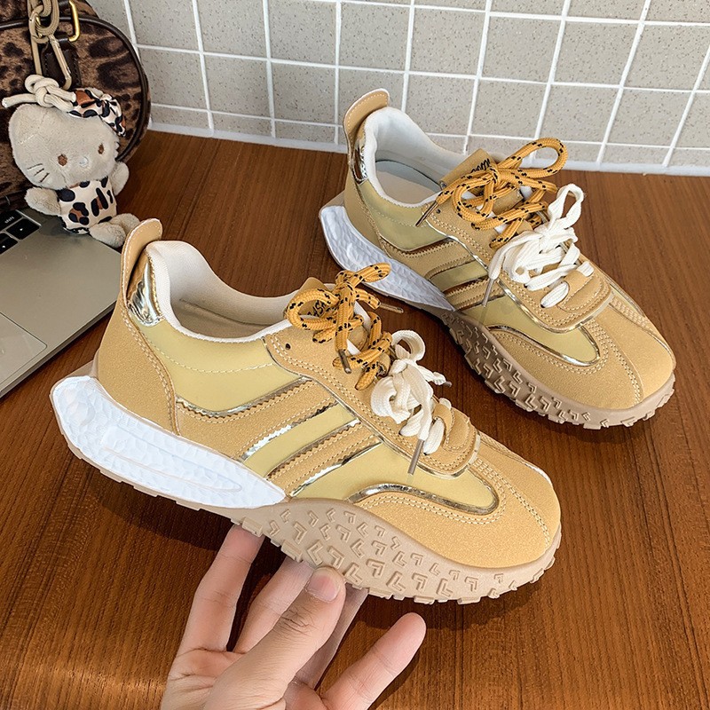 Fashionable outside platform Forrest Gump shoes women's spring and autumn new retro niche flat training shoes versatile casual sneakers2025