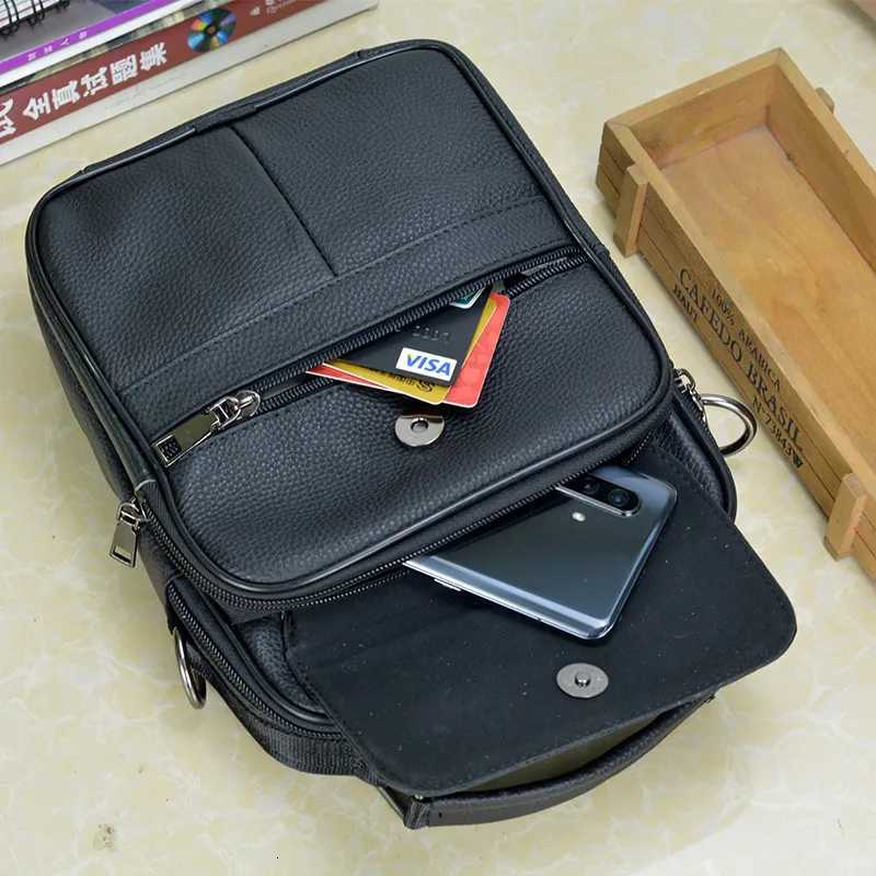 Fi Genuine Leather Shoder Bag for Men Real Leather Handbags Mens Casual Off Messenger Bags M Casual Crossbody Bag Y251011