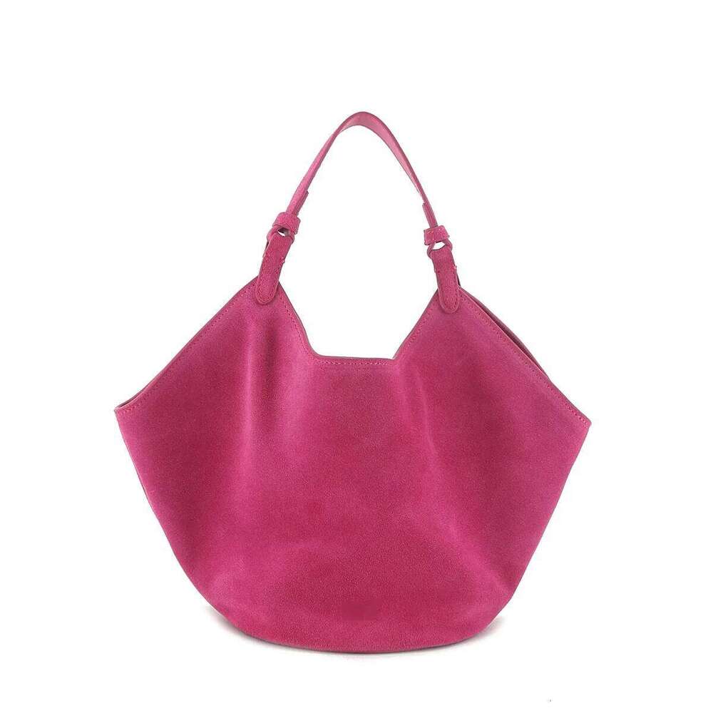 High Quality Genuine Suede Bucket Bag Brown Handbag