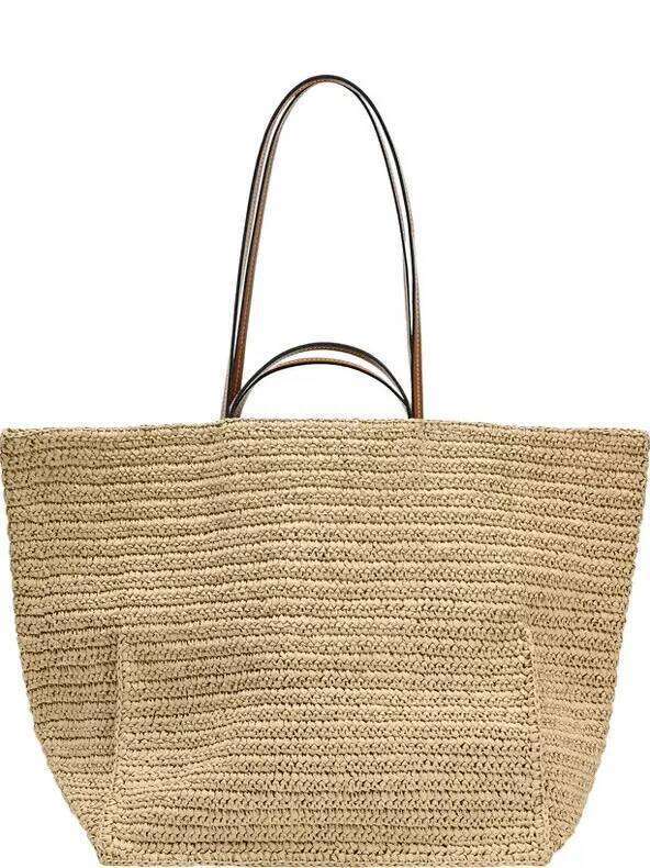 Casual Large Capacity Straw Tote Designer Women Handbags Handmade Woven Summer Beach Bag Big Shopper Purses 2025