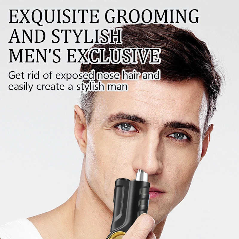 Nose Hair Trimmer USB Rechargeable Ear and Nose Hair Trimmer Male and Female Nose Hair Shaver Washing Blade Z251030