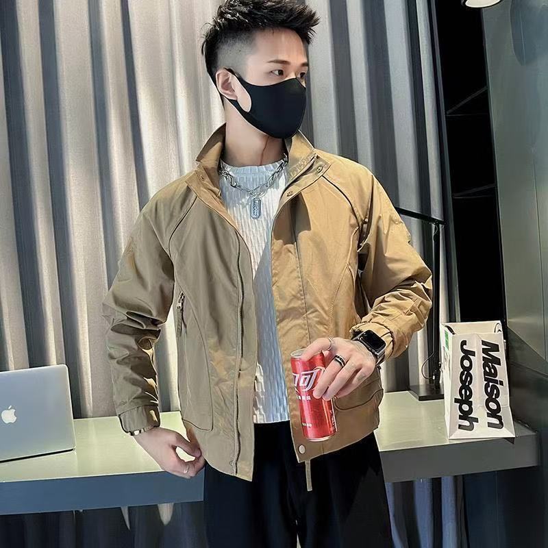 Spring And Autumn Workwear Jacket For Men High-end Trendy Brand Stylish Stand Designer Coat Collar Jacket Men's Casual Versatile Windbreaker