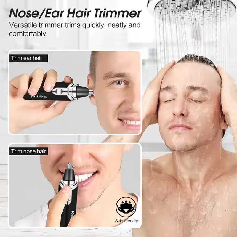 Kemei professional nose hair trimmer beard trimer mens eyebrow nose trimmer for nose and ear cleaner hair removal machine M251029