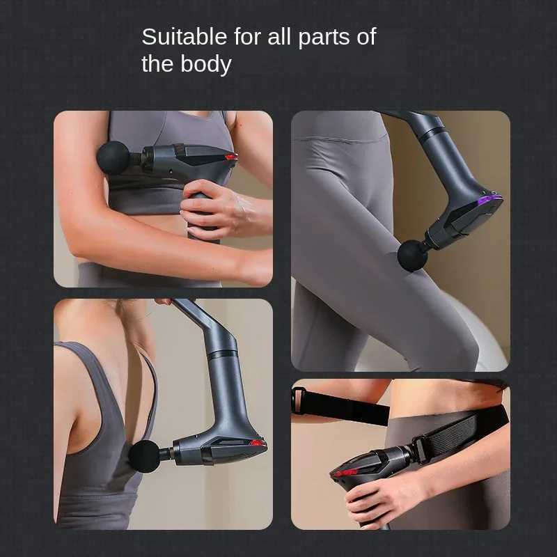 Multi functional extended handle split type fascia gun with multi frequency conversion to relax muscles tension band massager J251030