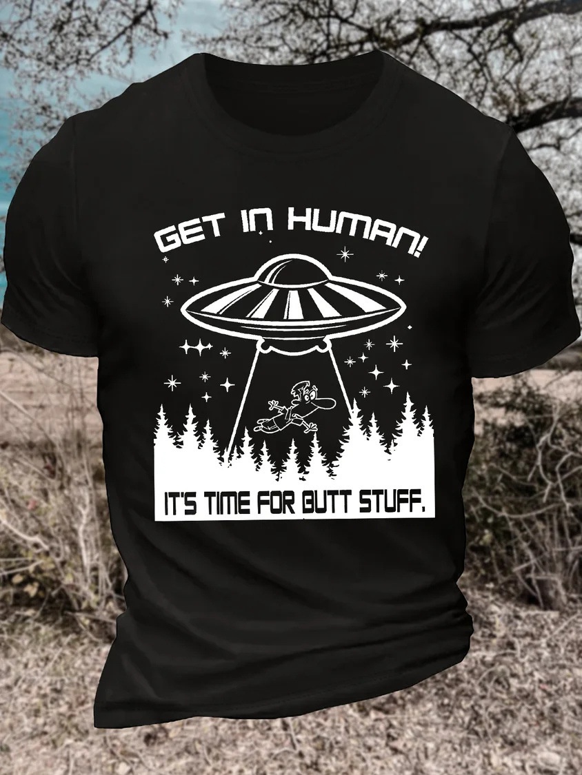 European and American Oversized Fun Graphic Print Cotton Crew Neck Casual Letter T-Shirt - TT7298