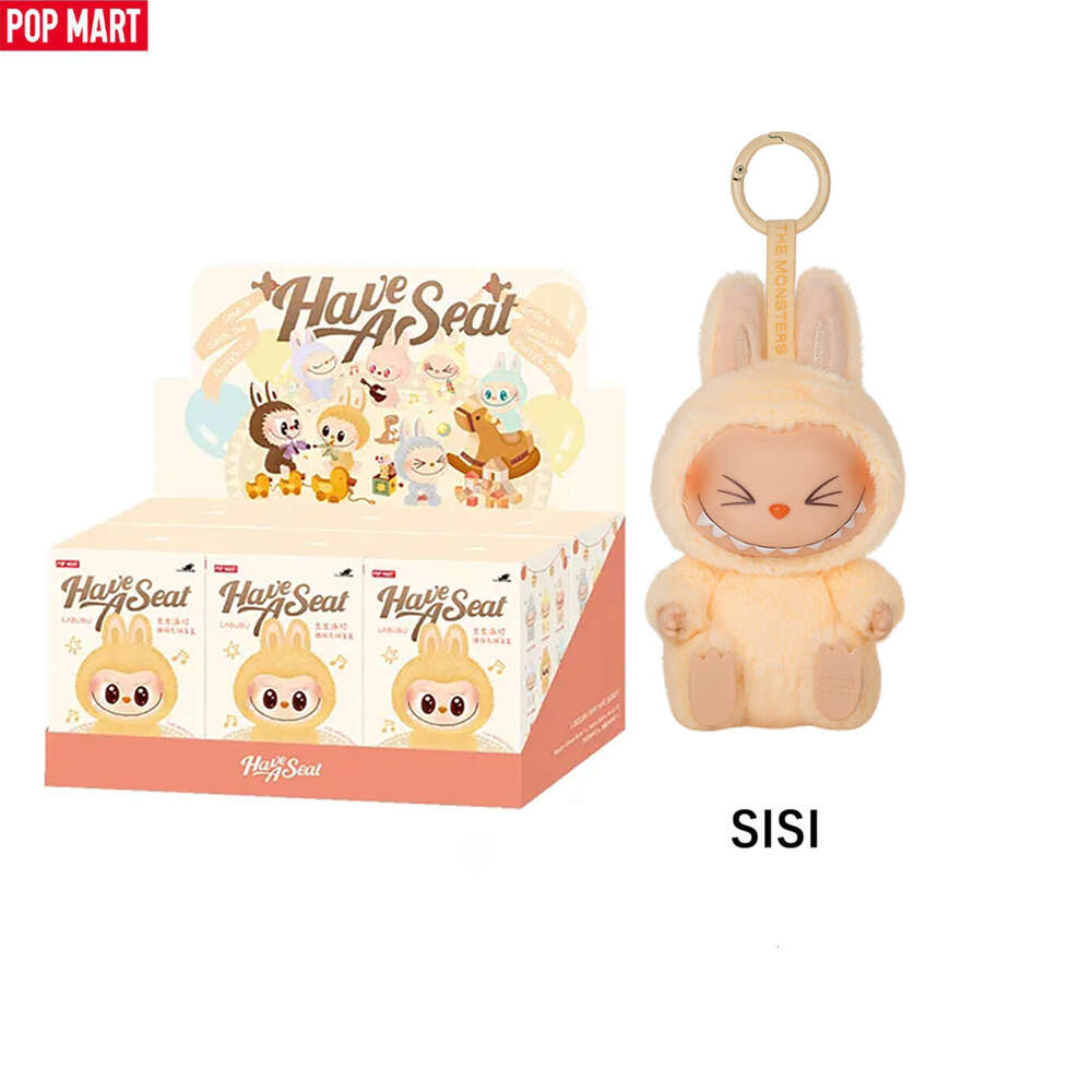 Labubu THE MONSTERS Have a Seat SISI Hot Genuine Vinyl Plush Blind Box POP MART V2.0 Vinyl Figure with Unique Face Design Limited Themed Pendent Chris