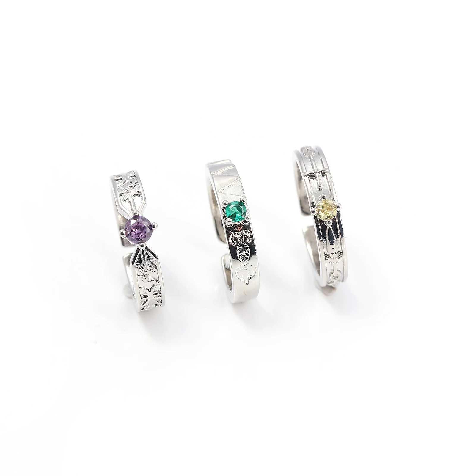 Anime HunterHunter Ring GON Killua Zoldyck Kurapika Feitan Chrollo Metal Adjustable Rings Jewelry Prop Accessories GiftW251030