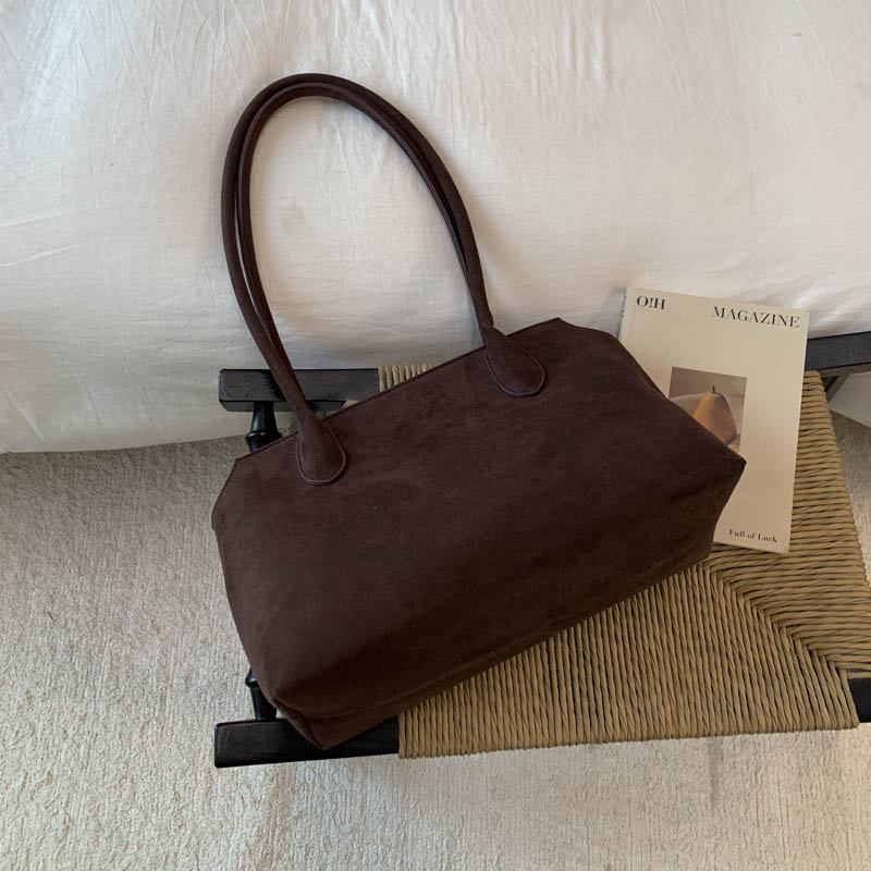 2025 Autumn New Women's Fashion Large Capacity Synthetic Leather Handbag, Casual Simple Classic Work Shoulder Bag, Student Fashion Crossbody Bag