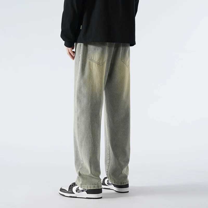 Summer Plussize Jeans Mens Extended Version 190 Tall And Thickened 115110cm Casual Super Long Straight Leg Mopping Pants J251030