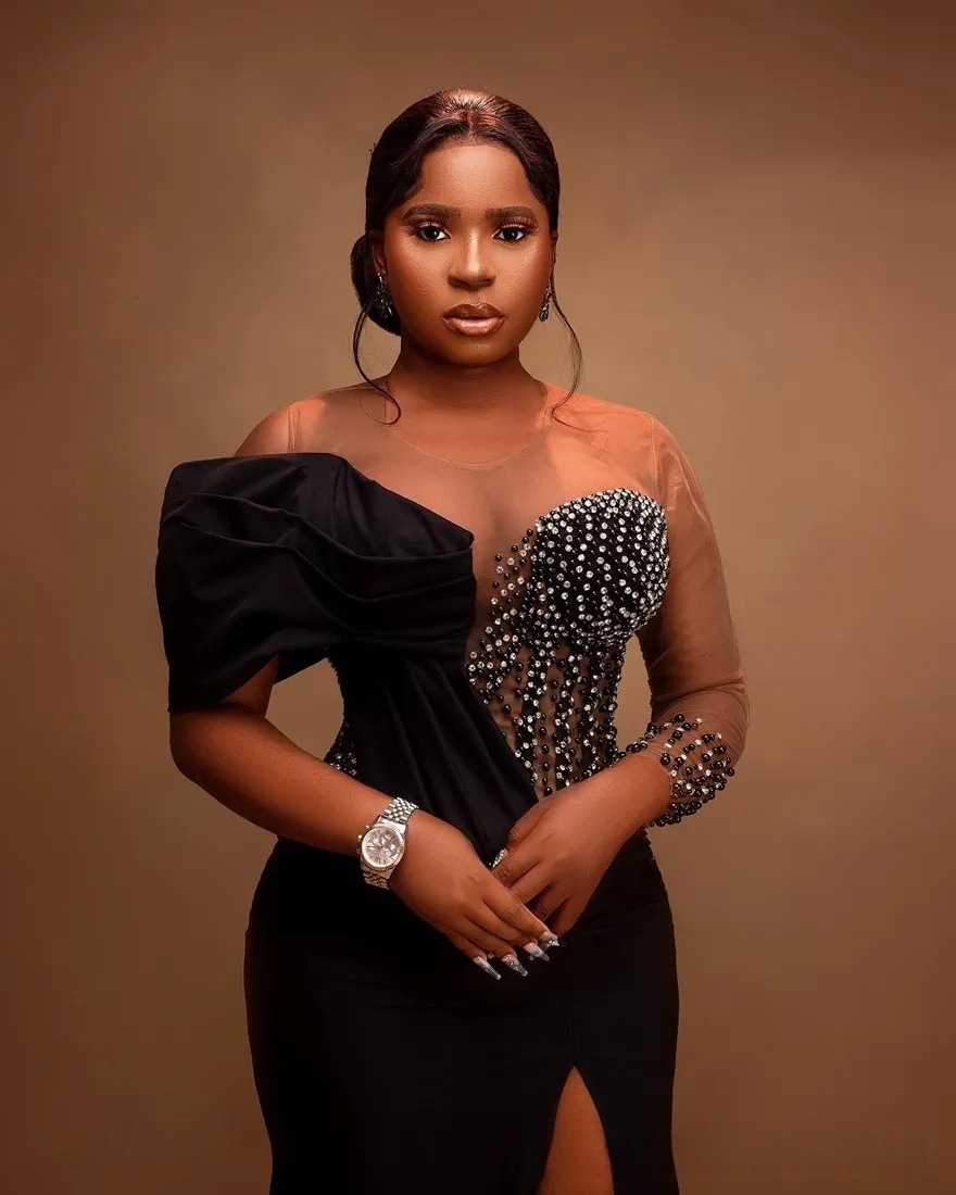 Black Mermaid Plus Size Prom Dresses 2026 Crystals Pearls Satin High Split Evening Formal Party Second Birthday Engagement Gowns Dress For Special Occ