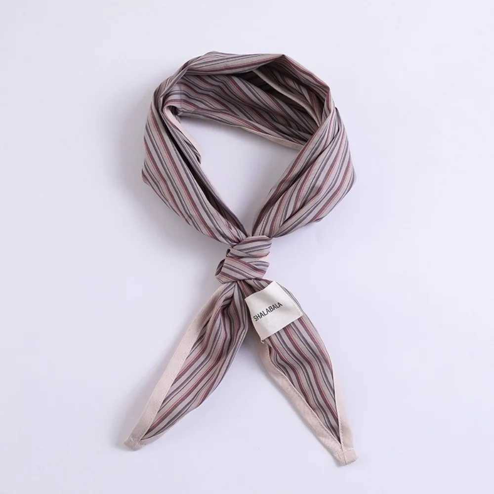 Vintage Korean Childrens Scarf Plaid Striped Triangle Bandana Boys Girls Sweet Waist Scarf TurbanW251029