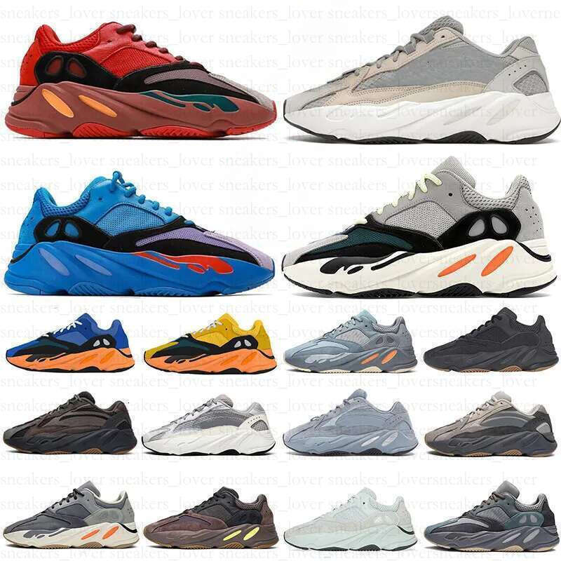 Designer 700 Men Women Outdoor Casual Running Sneakers Black White Wave Runner Salt Dark Glow 500 Soft Resin Sports Slippers Shoes Size 36-48