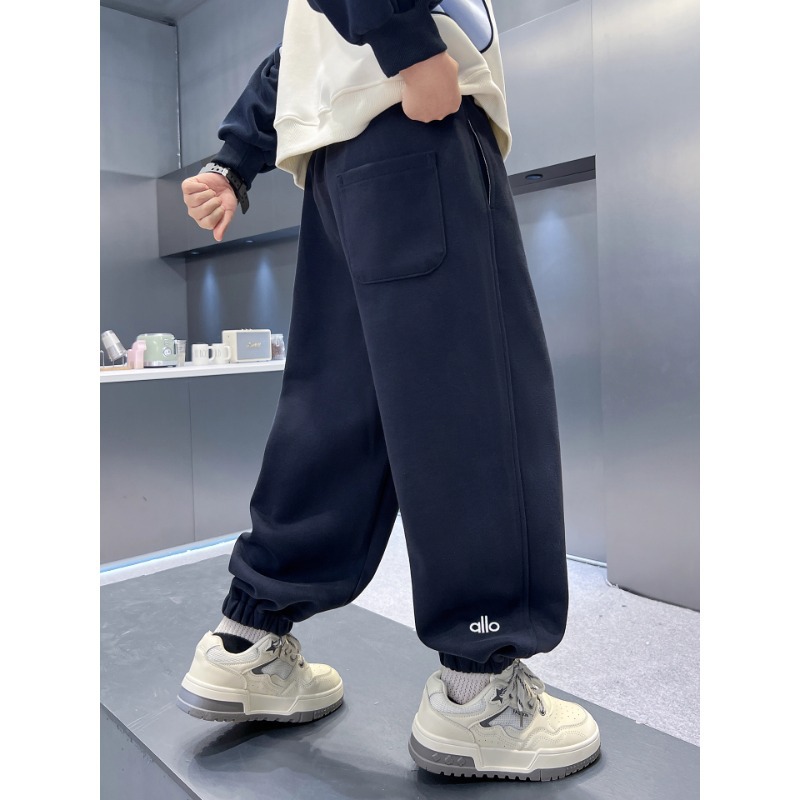 kids designer Pants Cozy Warm Boys' Winter Pants - 2025 New All-in-One Fleece-Lined Joggers, Thick Plush Sweatpants for Big Kids, Casual Cold Wea