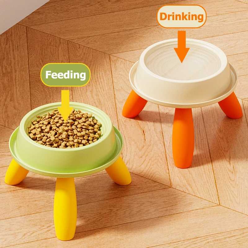 Elevated pet food bowl Non slip base Can hold food or water Suitable for cats Pet cat feeding supplies J251113