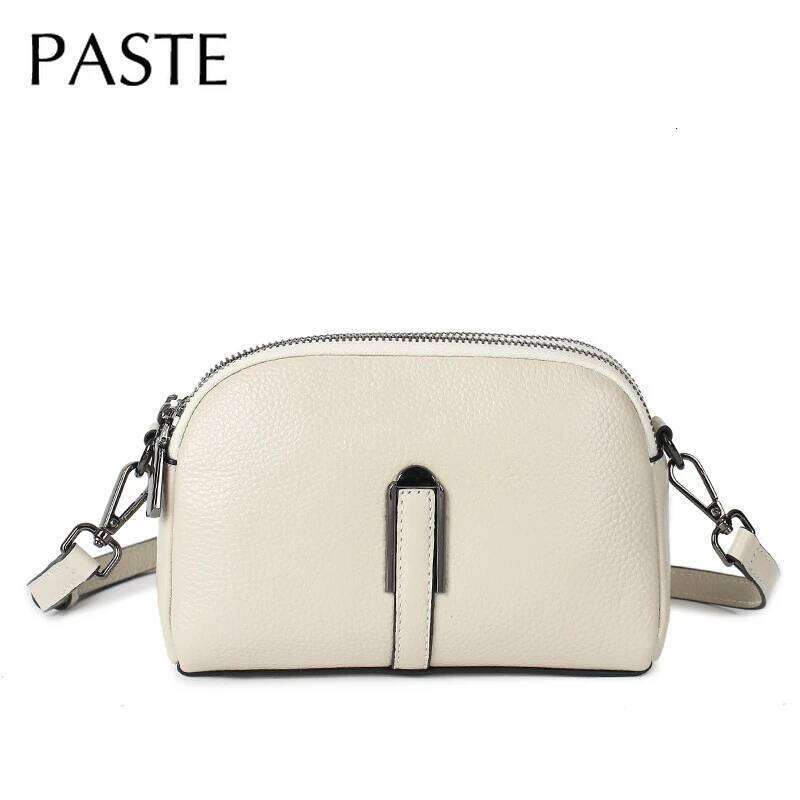 2025 Summer New Blue Beige Cross Shoulder Small 100% Real Cow Leather Women Messenger Bag Daily Use Phone Purse