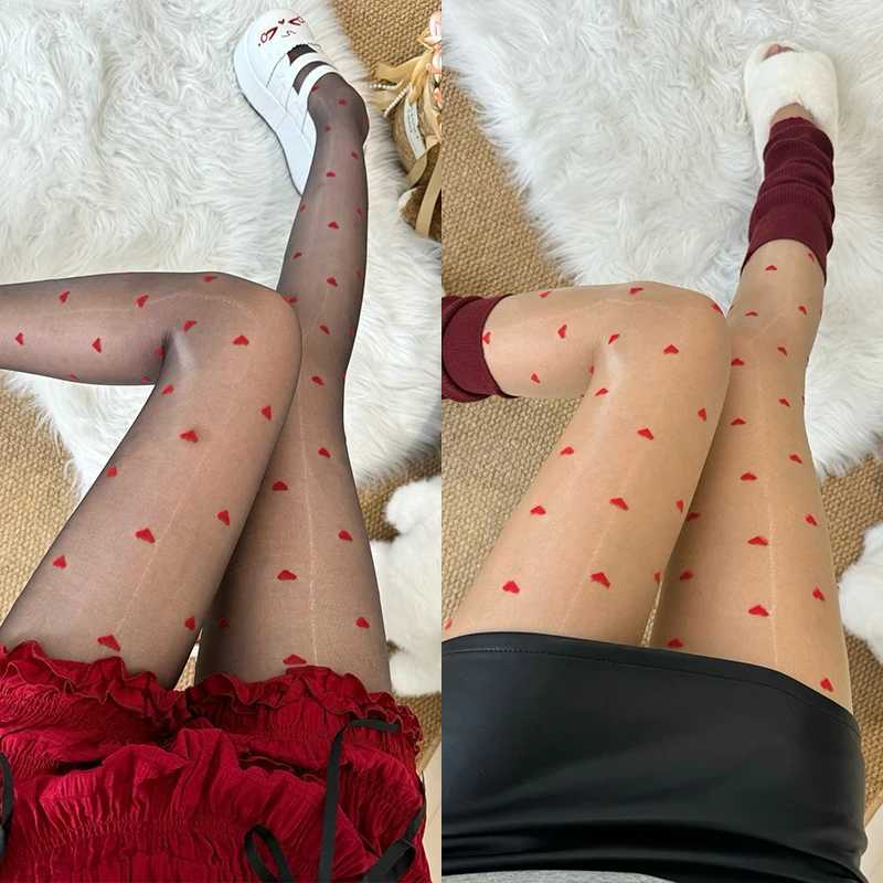 12 Pairs Women Summer Thin Sheer Tights 2025 Heart Shinny Sexy Seamless Crotch Panthose Y2K Spicy Girl Stocking R251030