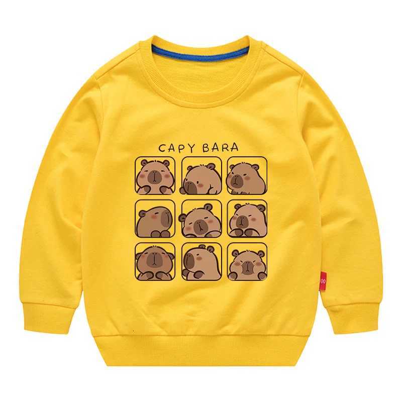 Autumn Children Clothes Funny Capybara Hoodies Kids Girl Boy Spring Cute Animal Cotton Long Sleeve T Shirt Children SweatshirtT251030