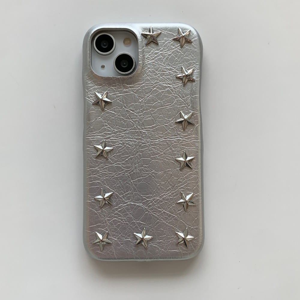 Suitable for iPhone 17Pro Max Five-Pointed Star Denim Phone Case iPhone16/15PRO Personalized Shockproof 14 Solid Color