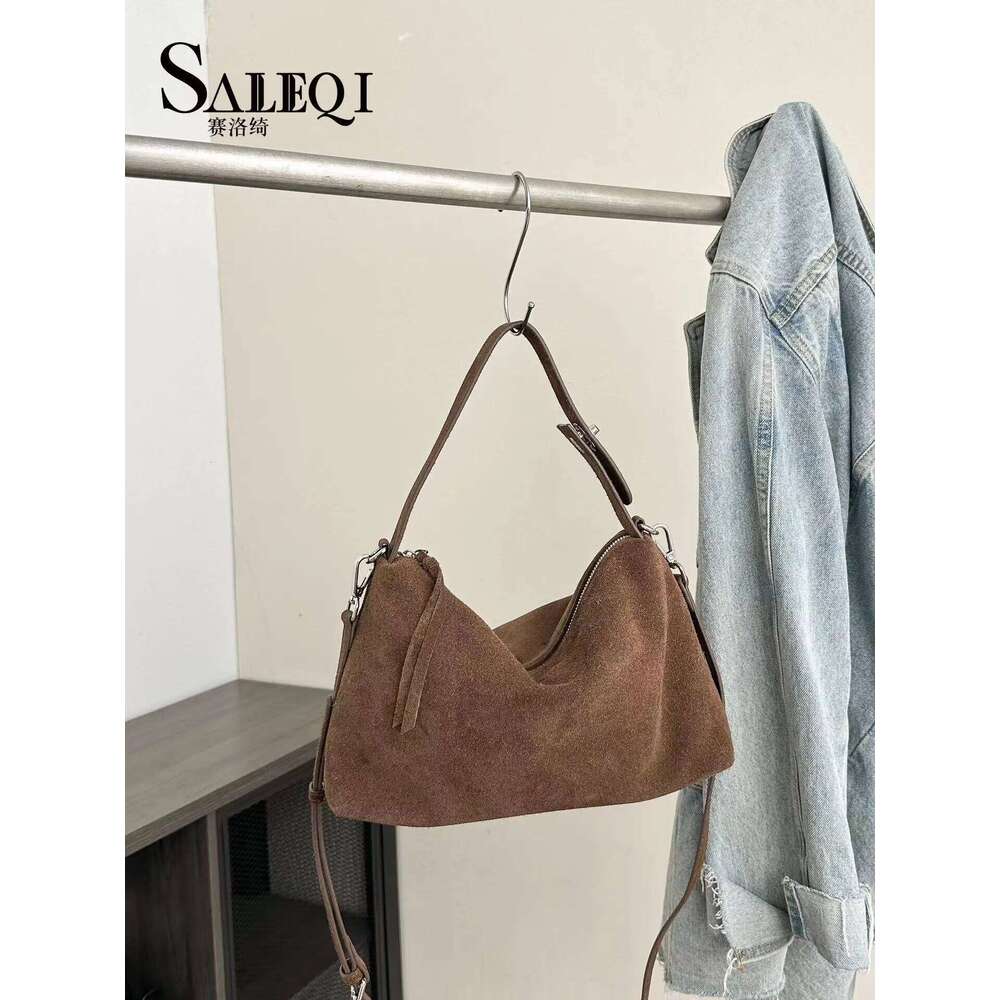 Suede Cow Leather Fashion Women's Big Boston Tote Bag Ladies Soft Matte Designer Cowhide Handbag Shoulder Crossbody Bags Female