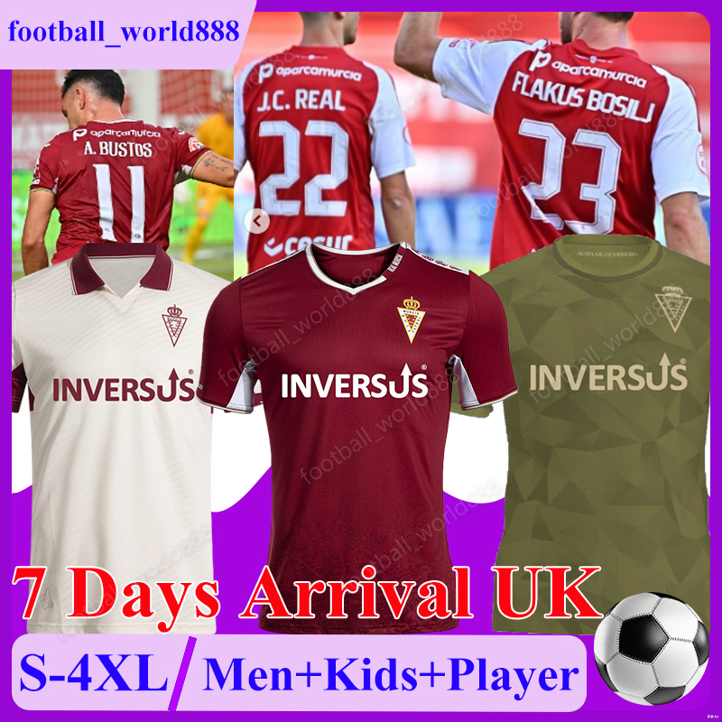 XXXL 4XL Real Murcia CF 25 26 Soccer Jerseys EKAIN FLAKUS BOSILJ PALMBERG 2025 Football Shirts LEON SCHALK A.BUSTOS football kits PEDRO BENITO Men Kids Kit Socks Sets