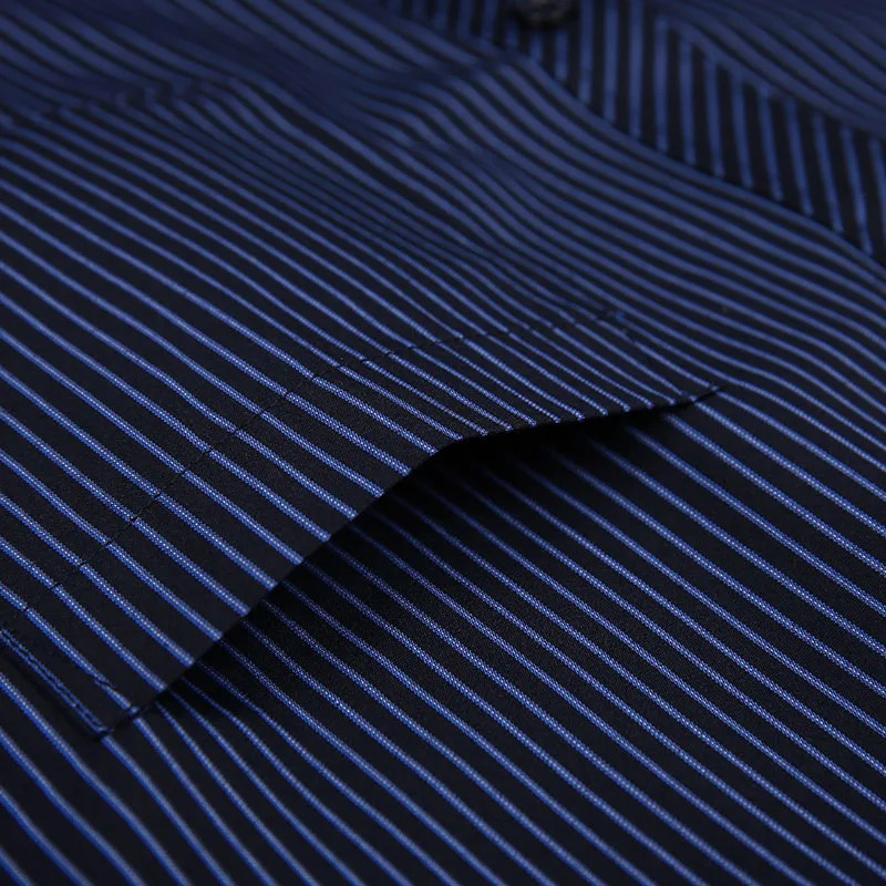 8XL 7XL Plus Size Men Long Sleeved Shirt Mens Business Casual Slim Fit Shirts Striped Dress Work Social 251029
